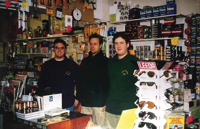 The guys at Johnson Ross tackle shop, circa 1999