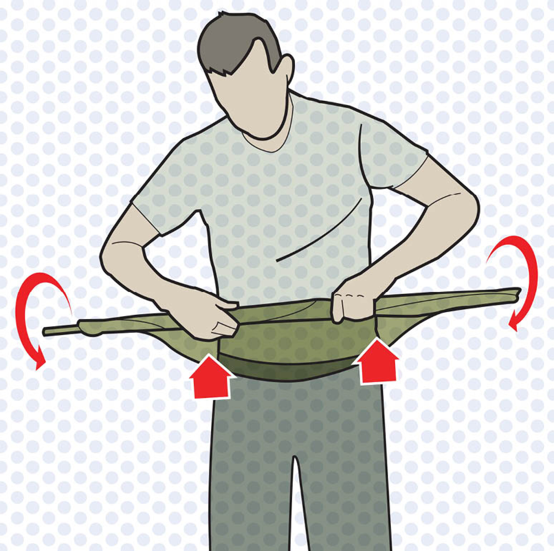 3. Rolling it this way ensures a tight, compact finish—perfect for sliding easily into your net bag.